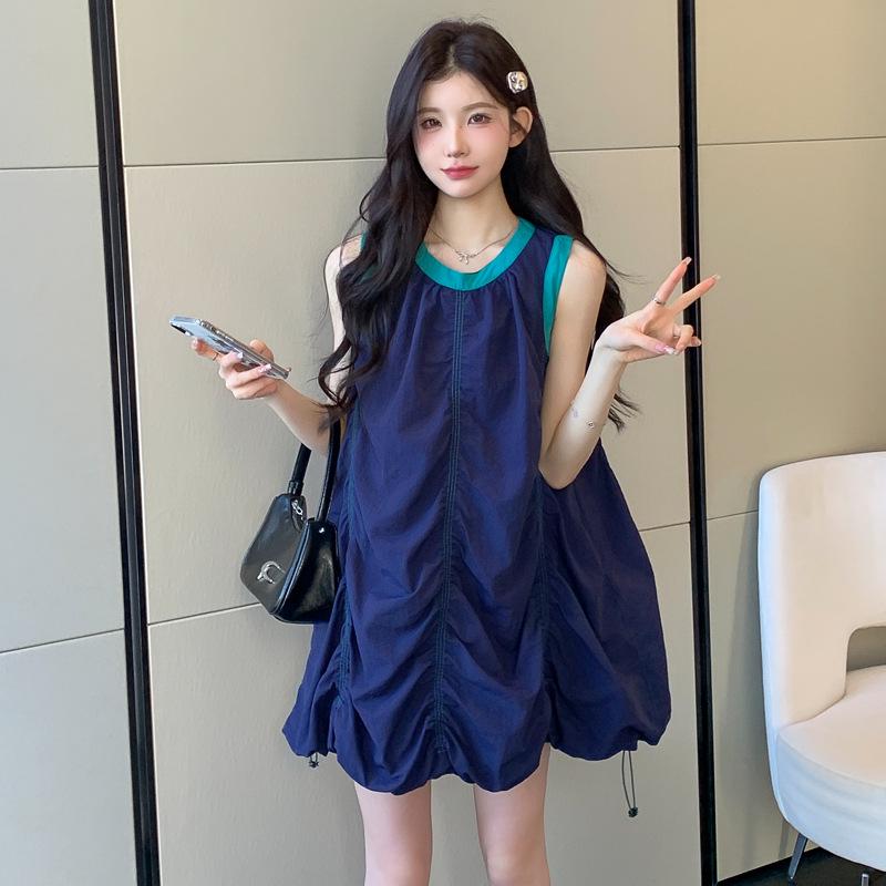 2026 Summer Sleeveless Color Block Pleated Vest Dress for Expecting Moms L темно-синий
2026 Summer Sleeveless Color Block Pleated Vest Dress for Expecting Moms L темно-синий