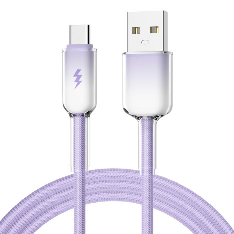 USB C Charge Cable USB to USB C Cable 60W Fast Charging Type C Charger Cord for Office Home Travel Accessories фіолетовий
USB C Charge Cable USB to USB C Cable 60W Fast Charging Type C Charger Cord for Office Home Travel Accessories фіолетовий