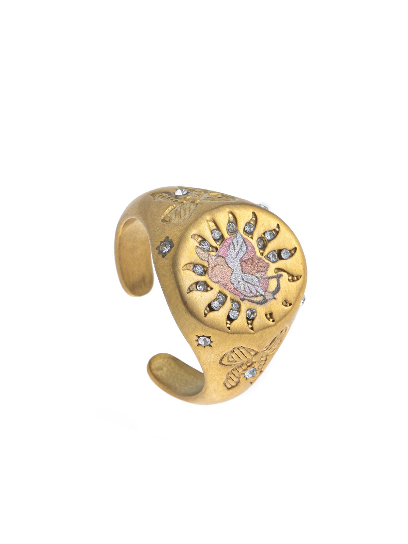 Stainless steel fashionable and popular Valentine s Day lion mermaid love Cupid painted ring resizable
Stainless steel fashionable and popular Valentine s Day lion mermaid love Cupid painted ring resizable