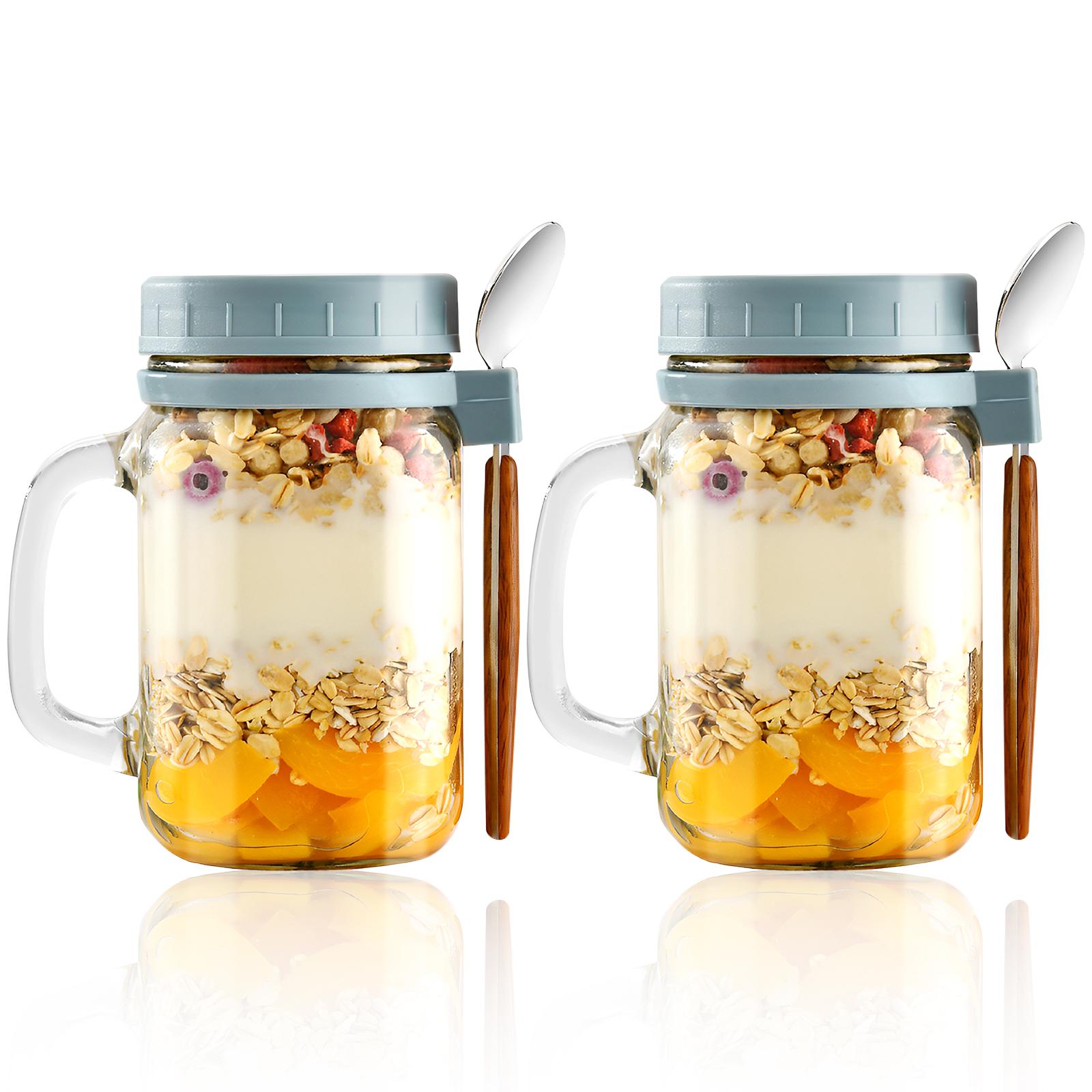 2Pcs 16oz Overnight Oats Container Airtight Glass Oatmeal Jars with Lid and Spoon Portable Cup for Salads Milk Breakfast серый
2Pcs 16oz Overnight Oats Container Airtight Glass Oatmeal Jars with Lid and Spoon Portable Cup for Salads Milk Breakfast серый