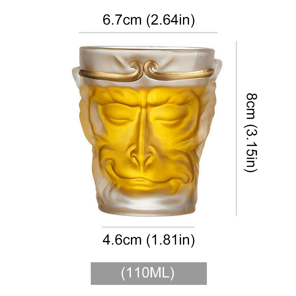 110ml Sun Wukong Shaped Mug Chinese Style Monkey King Whiskey Glass Cup Sun Wukong Crystal Glass Cup for Coffee Milk Juice Wine 110ml золотой
110ml Sun Wukong Shaped Mug Chinese Style Monkey King Whiskey Glass Cup Sun Wukong Crystal Glass Cup for Coffee Milk Juice Wine 110ml золотой
