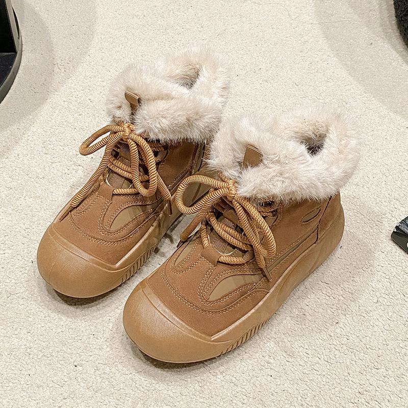 Fashion Women s Fashion Flat Snow Boots Winter New Round Head Suede Front Strap Thick Sole Anti-slip Wear-resistant Short Boots 35
Fashion Women s Fashion Flat Snow Boots Winter New Round Head Suede Front Strap Thick Sole Anti-slip Wear-resistant Short Boots 35