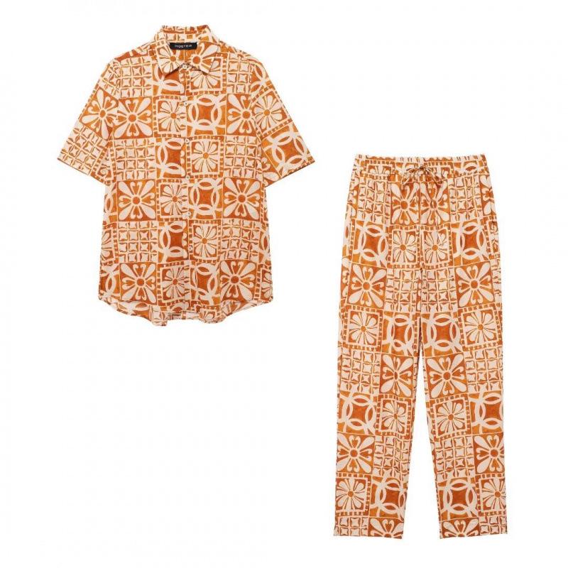 Summer Street Fashion Print Shirt and Pants Set for Women - European and American Style Large
Summer Street Fashion Print Shirt and Pants Set for Women - European and American Style Large