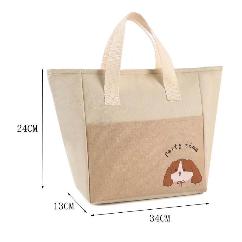 Cute Puppy Letter Pattern Cartoon Lunch Bag With Thermal Insulation For Students And Professionals In Polyester Flat Mouth Beige
Cute Puppy Letter Pattern Cartoon Lunch Bag With Thermal Insulation For Students And Professionals In Polyester Flat Mouth Beige