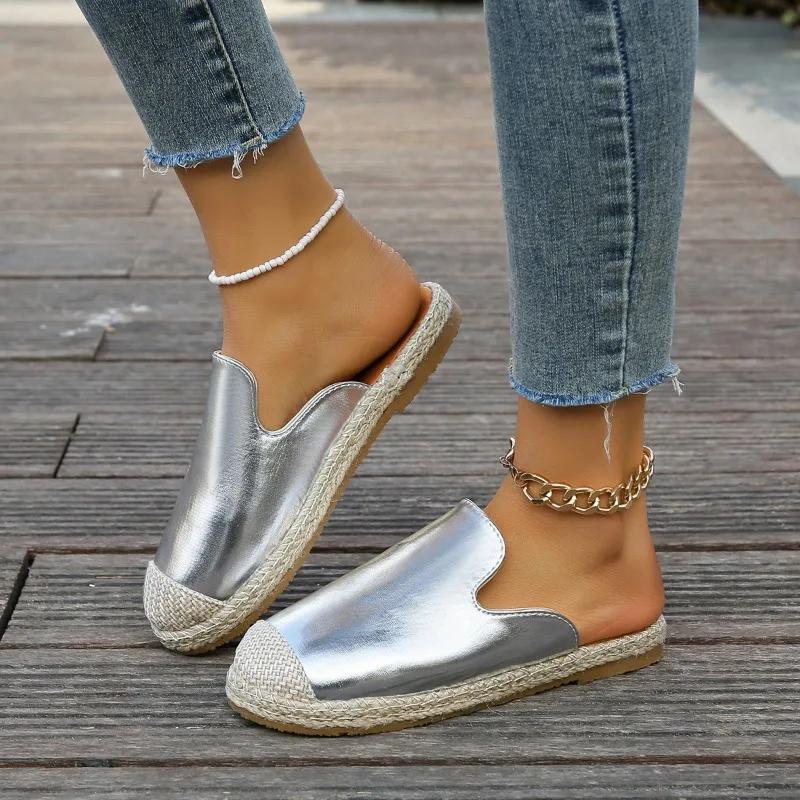 2024 Тапочки с жесткой подошвой для женщин, летняя мода, кожаные тапочки Baotou, уличные женские тапочки, тапочки Zapatos 43 серебряный
2024 Тапочки с жесткой подошвой для женщин, летняя мода, кожаные тапочки Baotou, уличные женские тапочки, тапочки Zapatos 43 серебряный