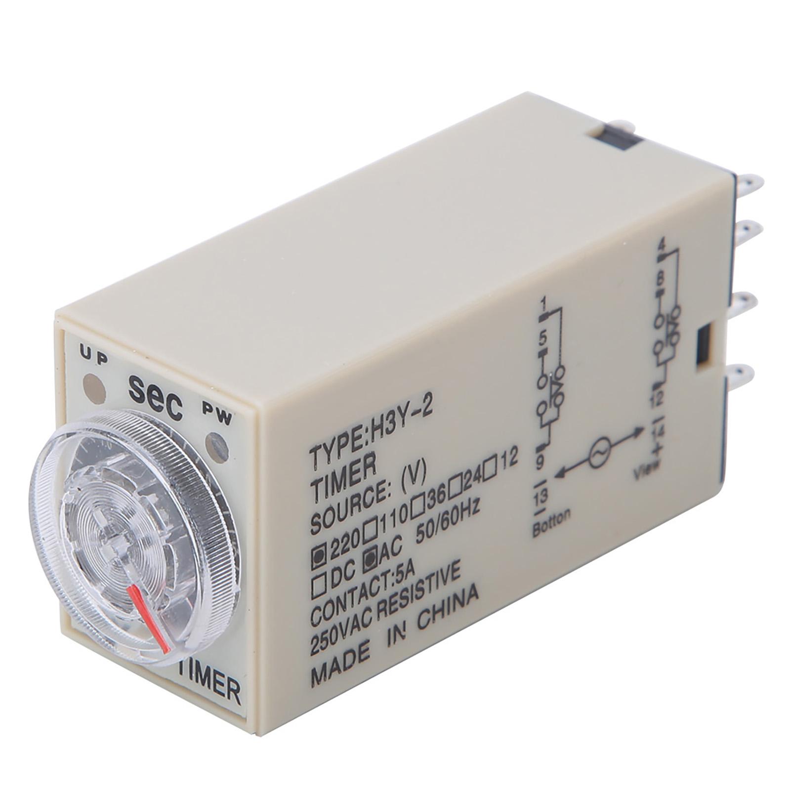 Time Relay Timer Adjustable for Electrical Home Appliances and Industrial Control for Home Appliances Electrical Supplies 0-3s 220VAC
Time Relay Timer Adjustable for Electrical Home Appliances and Industrial Control for Home Appliances Electrical Supplies 0-3s 220VAC