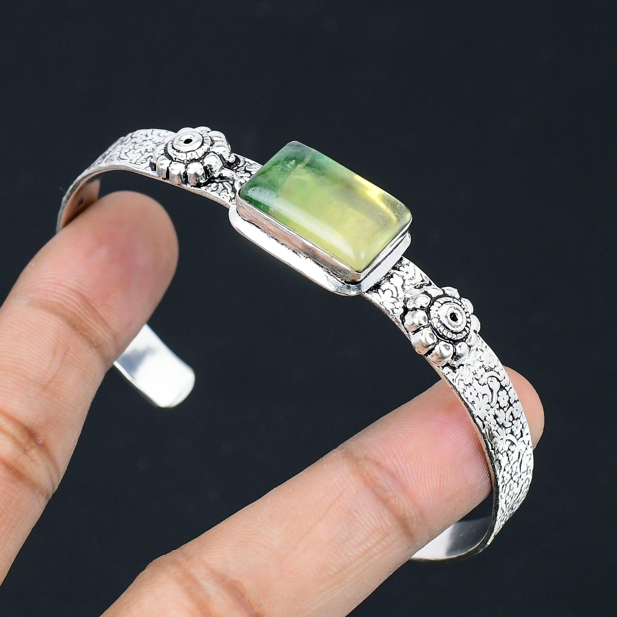 Mothers day Deal Multi Fluorite Stone Sister Wedding Bangle Jewelry 925 Silver Adjustable
Mothers day Deal Multi Fluorite Stone Sister Wedding Bangle Jewelry 925 Silver Adjustable