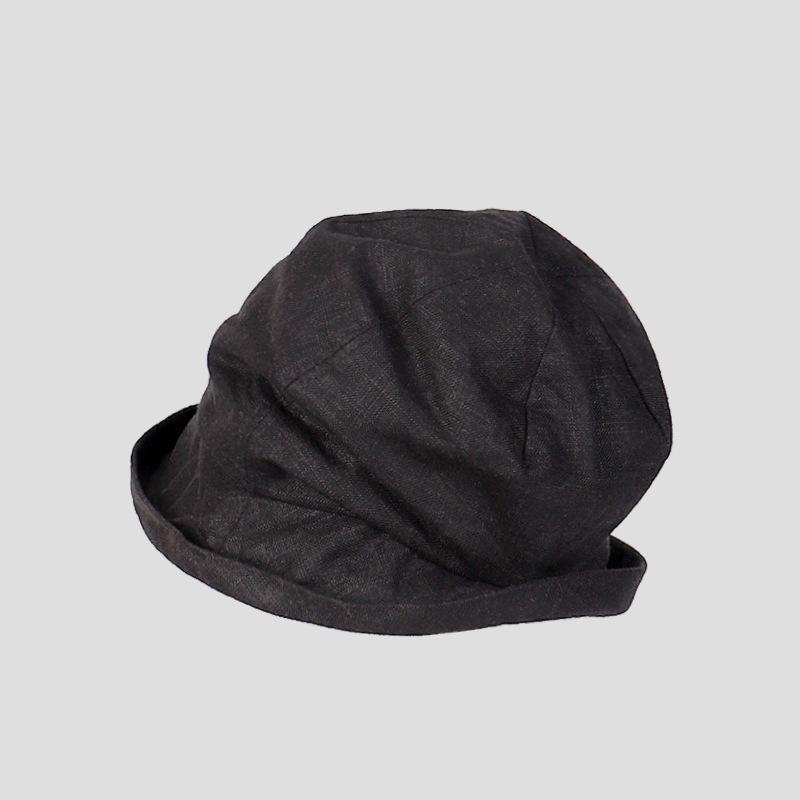 Japanese Cotton Linen Pleated Women Fisherman Hat Small Brim Summer UV Resistant Breathable Linen Bucket Hat Wrapped Head Ladies 56-58cm чорний
Japanese Cotton Linen Pleated Women Fisherman Hat Small Brim Summer UV Resistant Breathable Linen Bucket Hat Wrapped Head Ladies 56-58cm чорний