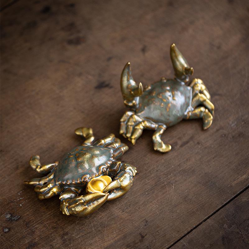 Retro Style Green Ceramic Crab Tea Pet Ornament - Wealth-Attracting Desktop Decoration
Retro Style Green Ceramic Crab Tea Pet Ornament - Wealth-Attracting Desktop Decoration
