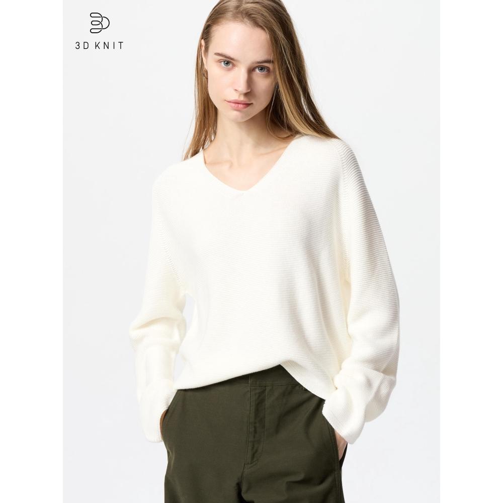 Uniqlo 3D трикотажный хлопковый свободный свитер с V-образным вырезом 01 OFF WHITE/WOMEN XS
Uniqlo 3D трикотажный хлопковый свободный свитер с V-образным вырезом 01 OFF WHITE/WOMEN XS