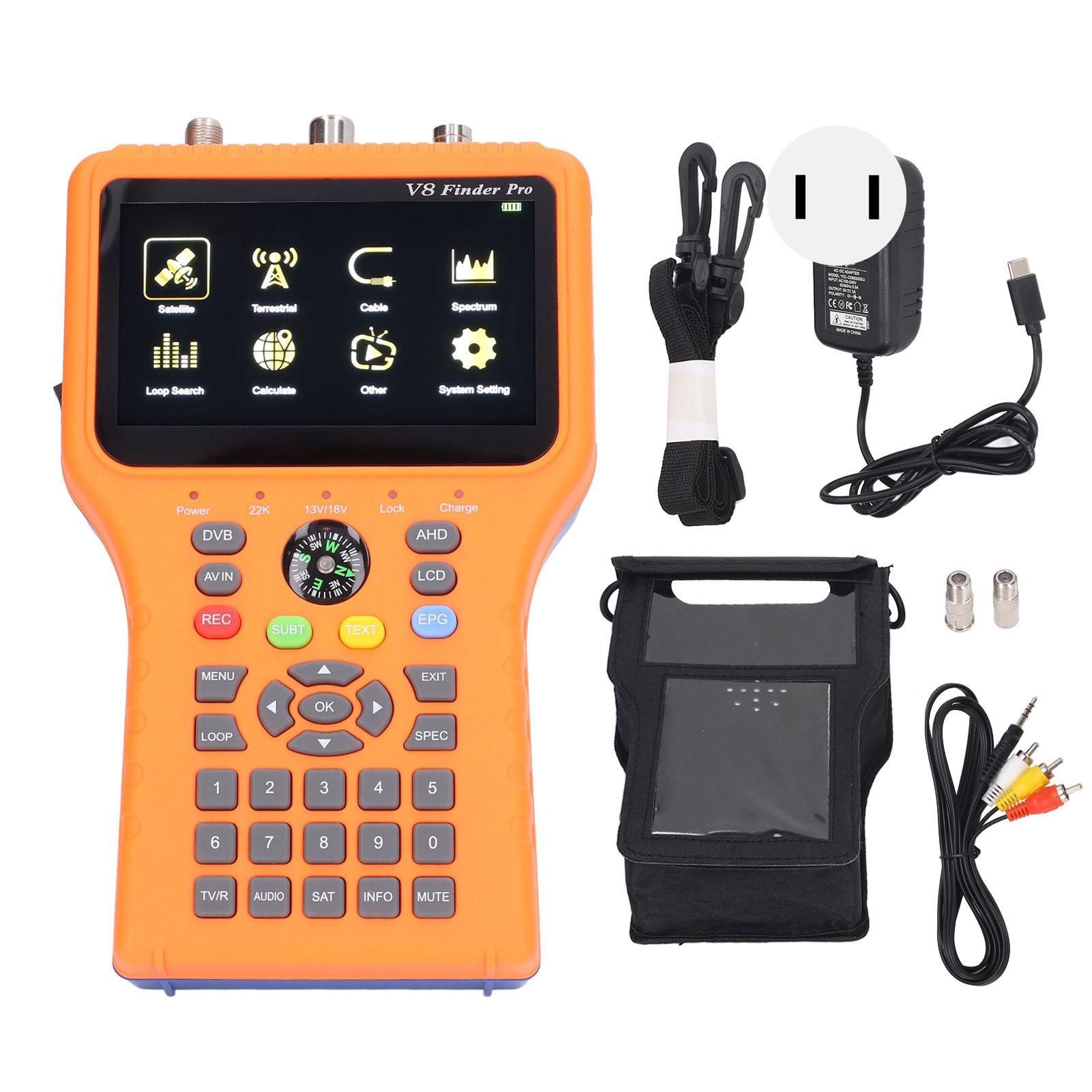 Satellite Finder V8 FINDER PRO2 FTA DVB S2 S2X Signal Meter with 4.3inch LCD Screen Compass Function
Satellite Finder V8 FINDER PRO2 FTA DVB S2 S2X Signal Meter with 4.3inch LCD Screen Compass Function