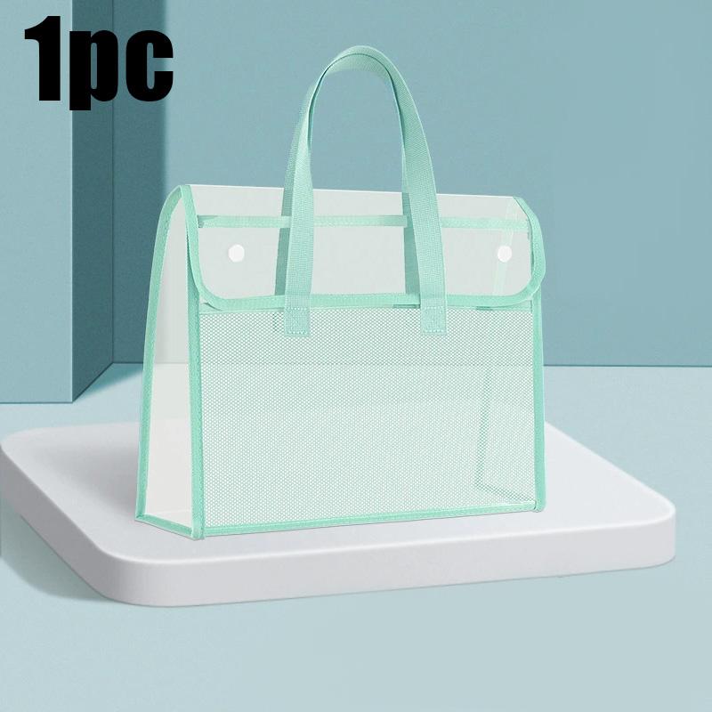 Clear Transparent PVC Tote Bag Large Capacity Waterproof Mesh Pocket Reinforced Handle for School Commute Beach синій
Clear Transparent PVC Tote Bag Large Capacity Waterproof Mesh Pocket Reinforced Handle for School Commute Beach синій