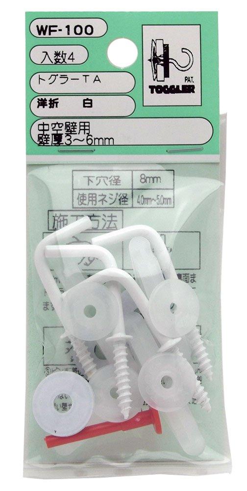 WAKI WF-100 Toggler TA for Hollow Walls, Wall Thickness 0.1 - 0.2 inches (3 - 6 mm), Western Folding (White) Wall thickness 3~6mm білий
WAKI WF-100 Toggler TA for Hollow Walls, Wall Thickness 0.1 - 0.2 inches (3 - 6 mm), Western Folding (White) Wall thickness 3~6mm білий