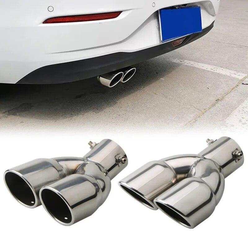 Car Exhaust Pipe Universal Double Outlet Car Muffler Tip Stainless Steel Chrome Silver Rear Muffler Tip Tail Throat
Car Exhaust Pipe Universal Double Outlet Car Muffler Tip Stainless Steel Chrome Silver Rear Muffler Tip Tail Throat