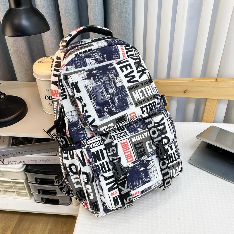 High school backpack boys personality graffiti college student schoolbag women s casual simple versatile backpack
High school backpack boys personality graffiti college student schoolbag women s casual simple versatile backpack