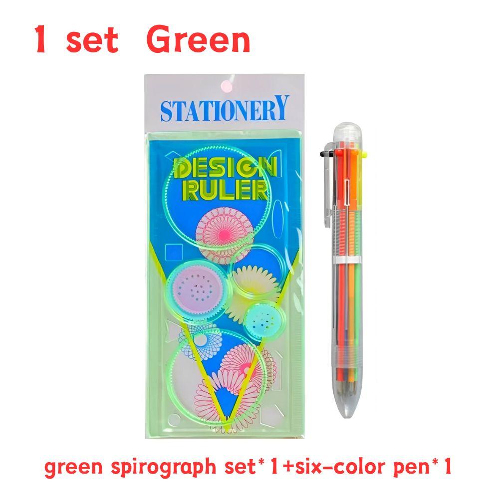 1 Set Spirograph Drawing Ruler Set & 6 Color Ballpoint Pen, Pink Art Painting Geometric Stencil Tool For Handmade Crafts YMY
1 Set Spirograph Drawing Ruler Set & 6 Color Ballpoint Pen, Pink Art Painting Geometric Stencil Tool For Handmade Crafts YMY