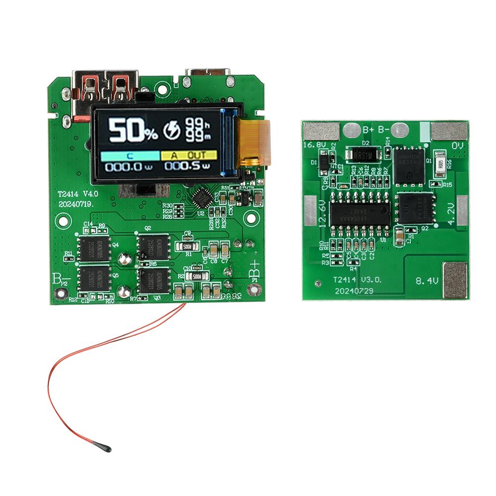 PD 100W Fast Charging Module 4S Battery Protection Mainboard with TFT Color Screen for Portable Power Bank DIY
PD 100W Fast Charging Module 4S Battery Protection Mainboard with TFT Color Screen for Portable Power Bank DIY