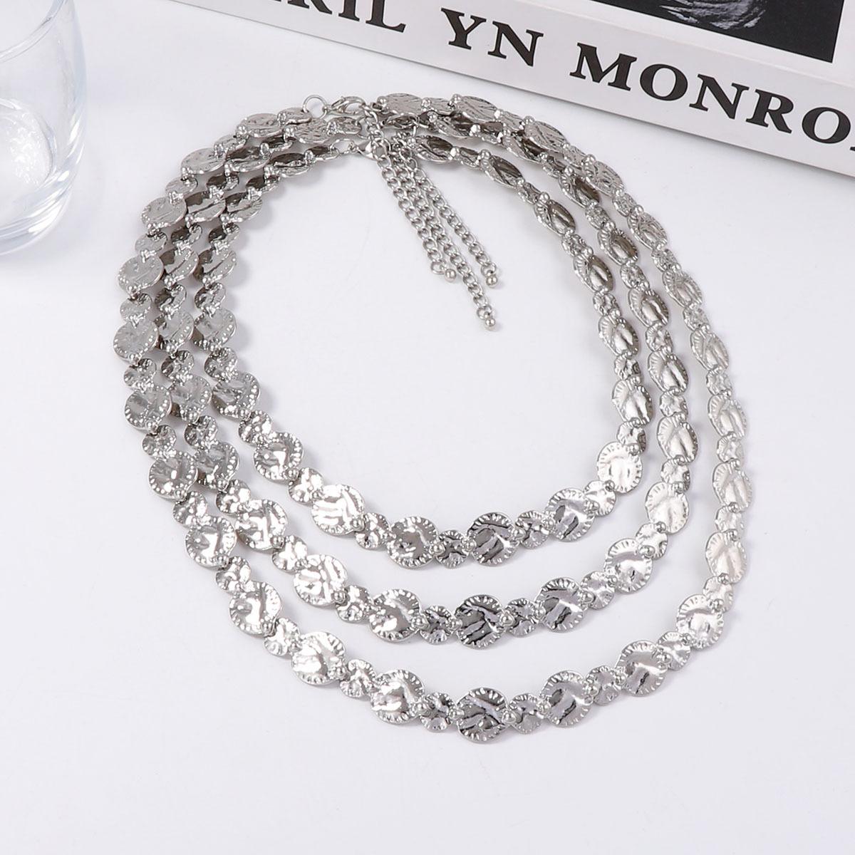 Personality Trend Punk Style Alloy Geometric Badge Coin Three-layer Necklace Premium Light Luxury Women s Necklace срібний
Personality Trend Punk Style Alloy Geometric Badge Coin Three-layer Necklace Premium Light Luxury Women s Necklace срібний