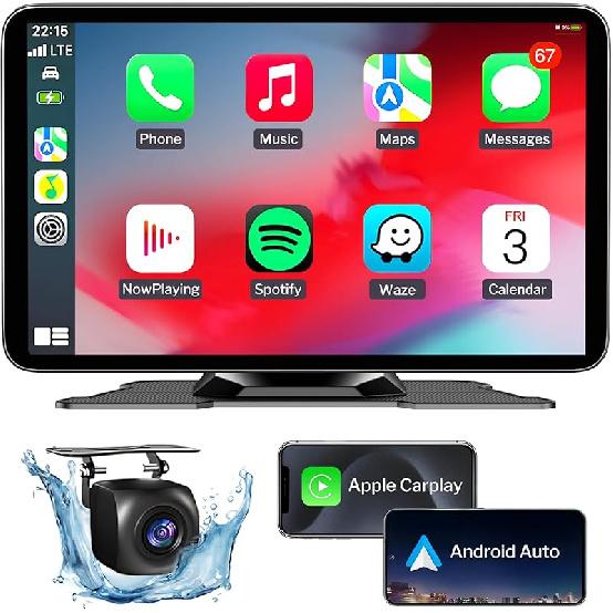 Беспроводной экран Apple Carplay для автомобиля, 7-дюймовый HD-портативный автомобильный стереоприемник с сенсорным экраном, с Apple CarPlay и Android Auto, с камерой заднего вида/зеркалом 7 Inches
Беспроводной экран Apple Carplay для автомобиля, 7-дюймовый HD-портативный автомобильный стереоприемник с сенсорным экраном, с Apple CarPlay и Android Auto, с камерой заднего вида/зеркалом 7 Inches