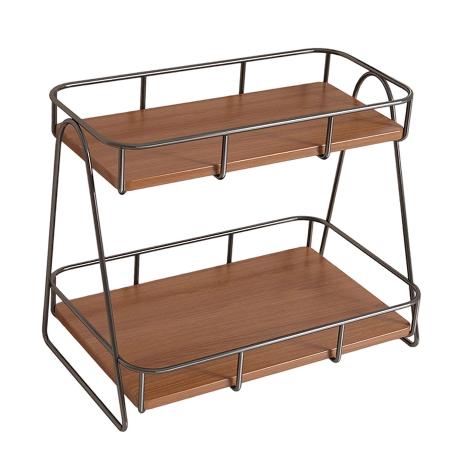 Rustic Two Tier Cup Riser Shelf Organizer Storage Rack Wood Metal for Kitchen Countertop S
Rustic Two Tier Cup Riser Shelf Organizer Storage Rack Wood Metal for Kitchen Countertop S