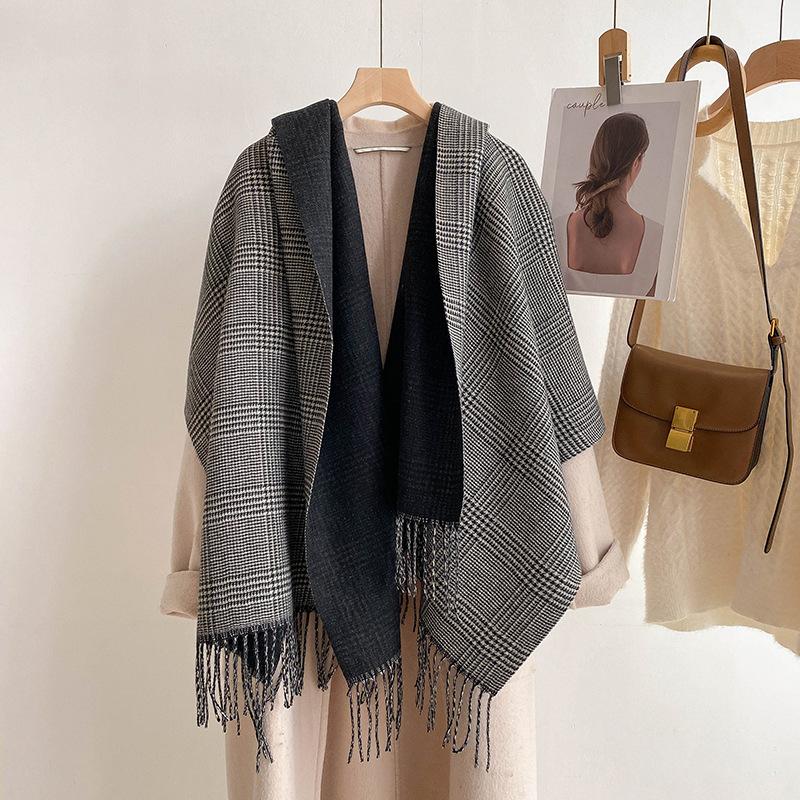 Autumn and winter warm fine plaid scarf women s new double-sided versatile imitation cashmere shawl thickened student long scarf 185
Autumn and winter warm fine plaid scarf women s new double-sided versatile imitation cashmere shawl thickened student long scarf 185