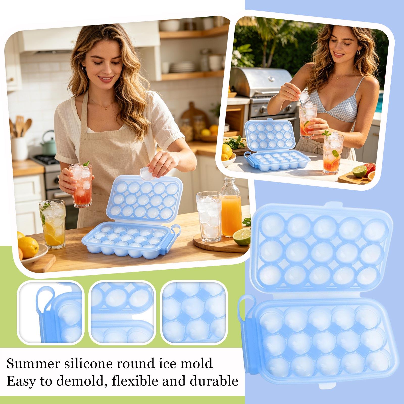 Summer Silicone Round Mold With 1 Holes Spherical Ice Making Mold Easy To Demold, Flexible And With Lid One Size синій
Summer Silicone Round Mold With 1 Holes Spherical Ice Making Mold Easy To Demold, Flexible And With Lid One Size синій