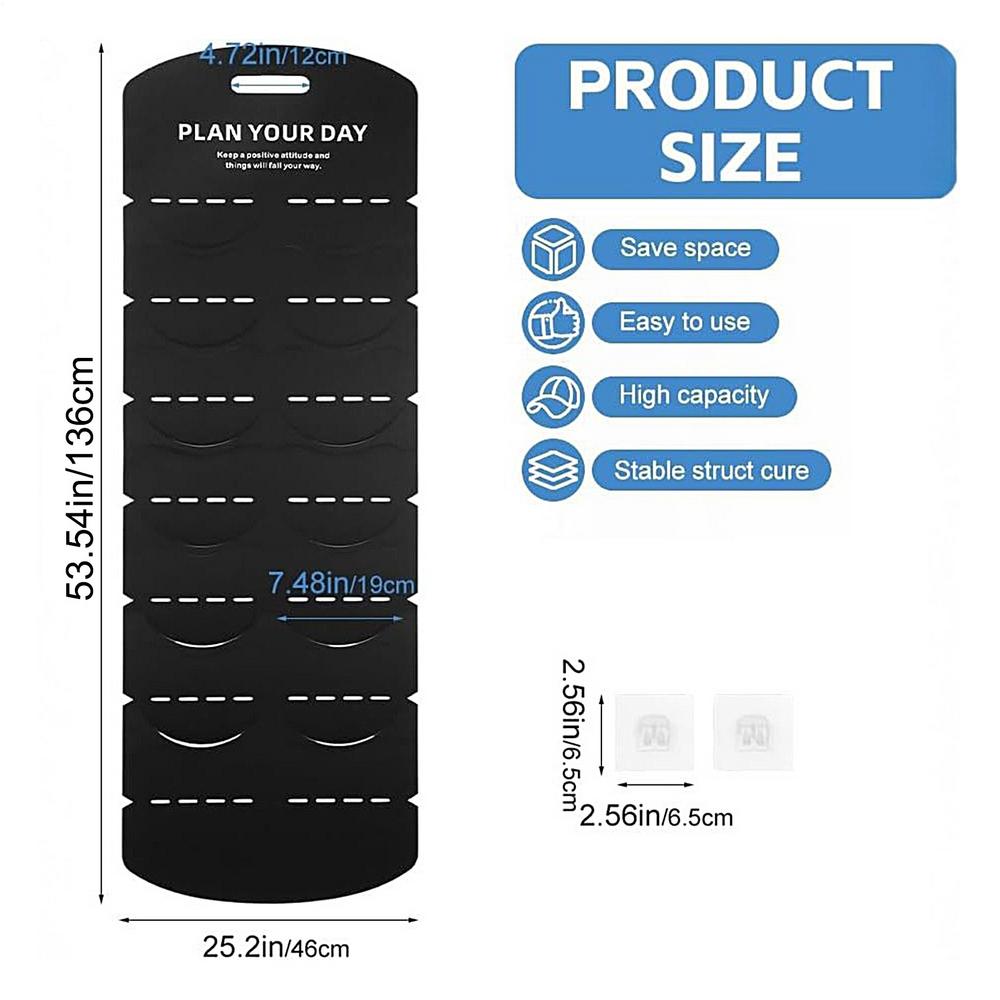 Hat Rack Felt No Drilling Large Capacity Display Wall Hat Rack Baseball Cap Organizer For Beanie Glasses Fashion Accessories чёрный
Hat Rack Felt No Drilling Large Capacity Display Wall Hat Rack Baseball Cap Organizer For Beanie Glasses Fashion Accessories чёрный