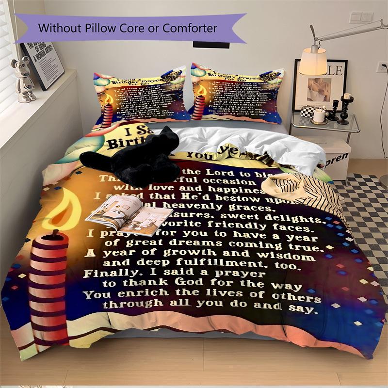 3pcs Birthday Card Duvet Cover Set - Machine Washable, Includes 1 Cover and 2 Pillowcases, No Core Included yy251013130 135x200cm
3pcs Birthday Card Duvet Cover Set - Machine Washable, Includes 1 Cover and 2 Pillowcases, No Core Included yy251013130 135x200cm