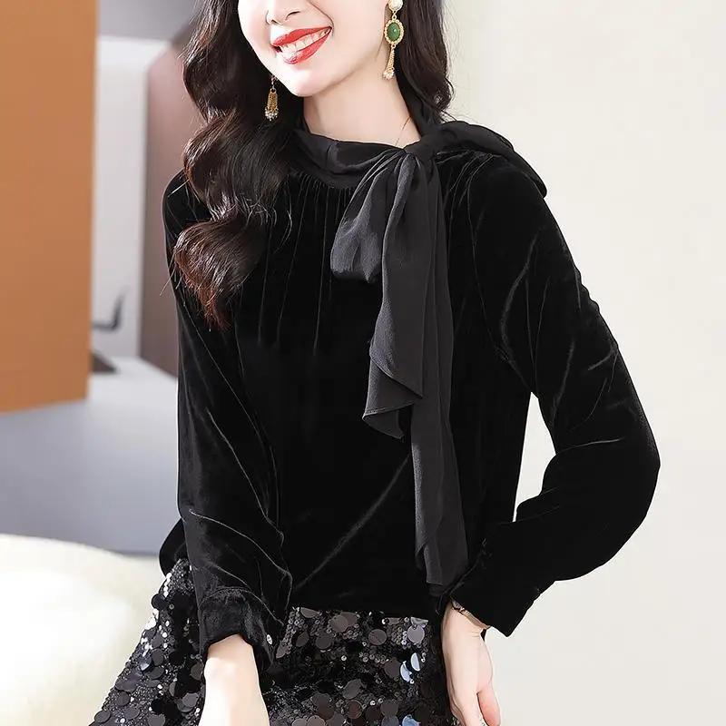 Французская футболка с завязками-бабочками, темпераментная, модная, из золотого бархата, весна 2025, новый дизайн L чёрный
Французская футболка с завязками-бабочками, темпераментная, модная, из золотого бархата, весна 2025, новый дизайн L чёрный