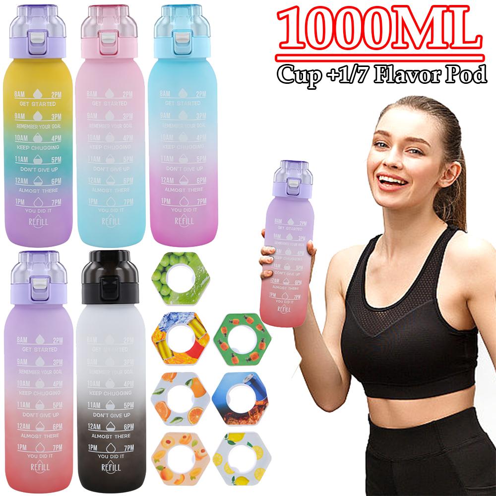 1000ML Scent Flavored Water Bottle Large Capacity with 1/7 Rods Fragrance Smelling Water Bottle Scent Water Cup for Sports
1000ML Scent Flavored Water Bottle Large Capacity with 1/7 Rods Fragrance Smelling Water Bottle Scent Water Cup for Sports