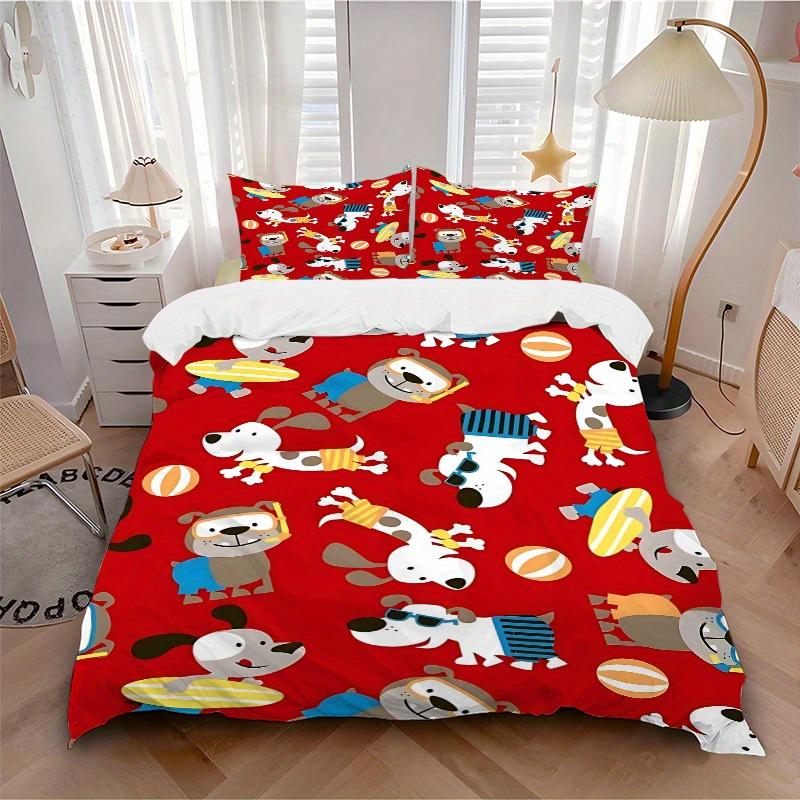 3pcs set Puppy Playtime 1 Quilt Cover + 2 Pillowcases, All Seasons Bedroom Setting, Perfect for Home and Dorm Decor a179 135x200cm
3pcs set Puppy Playtime 1 Quilt Cover + 2 Pillowcases, All Seasons Bedroom Setting, Perfect for Home and Dorm Decor a179 135x200cm