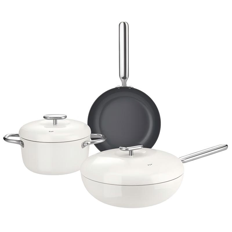 Deslon DP915-SET3 Xiaoman Series Titanium Ceramic Non-Stick Cookware Set Wok 30cm, Frying Pan 24cm, Soup Pot 22cm
Deslon DP915-SET3 Xiaoman Series Titanium Ceramic Non-Stick Cookware Set Wok 30cm, Frying Pan 24cm, Soup Pot 22cm