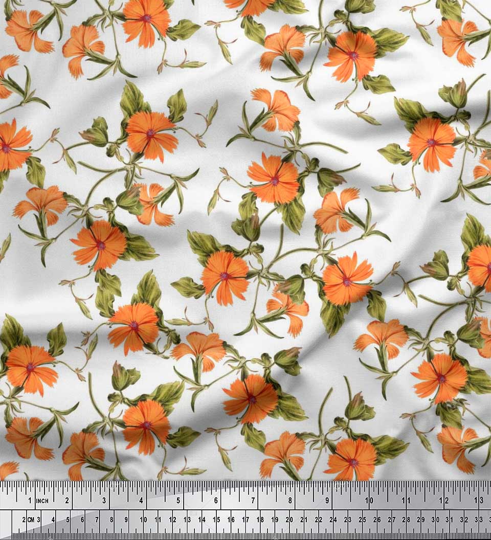 Тканина Soimoi Japan Crepe Satin Leaves & Wild Flower Floral Printed Тканина 1 метр 42 дюйма 42 Inch Wide - Poly Crepe білий
Тканина Soimoi Japan Crepe Satin Leaves & Wild Flower Floral Printed Тканина 1 метр 42 дюйма 42 Inch Wide - Poly Crepe білий