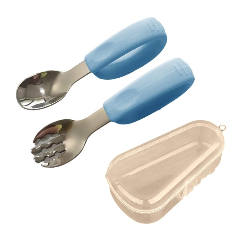 Children s Dining Utensils Set Bendable/Straight Head Part Stainless Steel and Nonslip Silicone Handle for Easy Feeding синій
Children s Dining Utensils Set Bendable/Straight Head Part Stainless Steel and Nonslip Silicone Handle for Easy Feeding синій