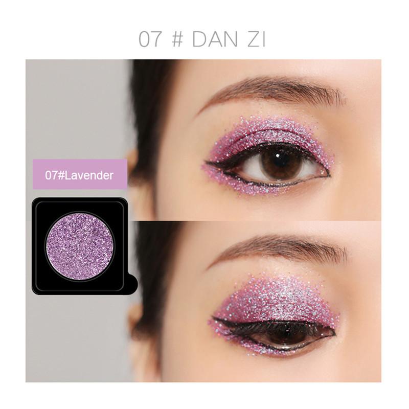 16 цветов, блестящие тени для век, одноцветная вспышка, матовая жемчужная пудра, водонепроницаемые, долговечные тени для век, макияж