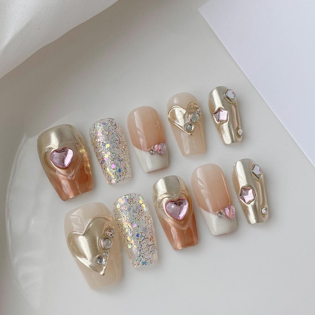 Pure Handmade Manicure: Advanced Mirror Powder False Nail Stickers with Diamond Sequins for Alluring, Whitened Look Flower Garden - XS
Pure Handmade Manicure: Advanced Mirror Powder False Nail Stickers with Diamond Sequins for Alluring, Whitened Look Flower Garden - XS