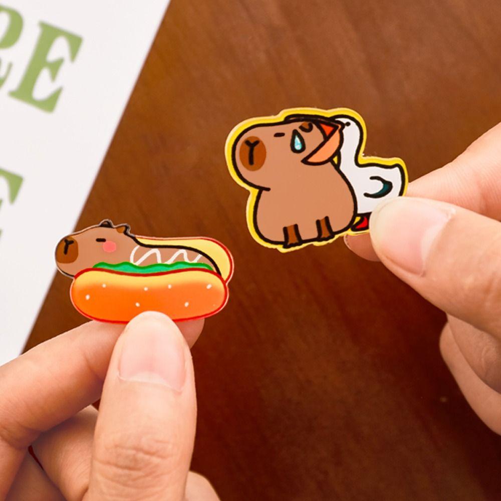 Cute Acrylic Capybara Pin Kapibara Lotus Capibara Badge Lovely Hot Dog Capybara Brooch Party Style A
Cute Acrylic Capybara Pin Kapibara Lotus Capibara Badge Lovely Hot Dog Capybara Brooch Party Style A