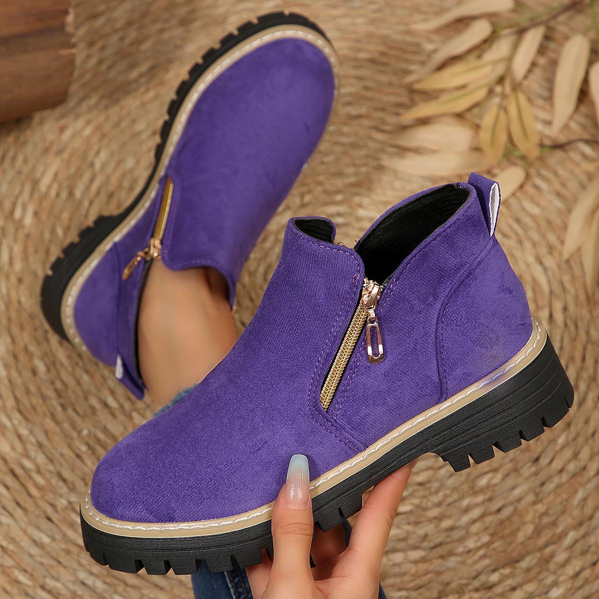 Жіночі ankle boots на платформі, з круглим носком, широкої повноти, із застібкою-блискавкою збоку, оптові зимові черевики для жінок 42 фіолетовий
Жіночі ankle boots на платформі, з круглим носком, широкої повноти, із застібкою-блискавкою збоку, оптові зимові черевики для жінок 42 фіолетовий