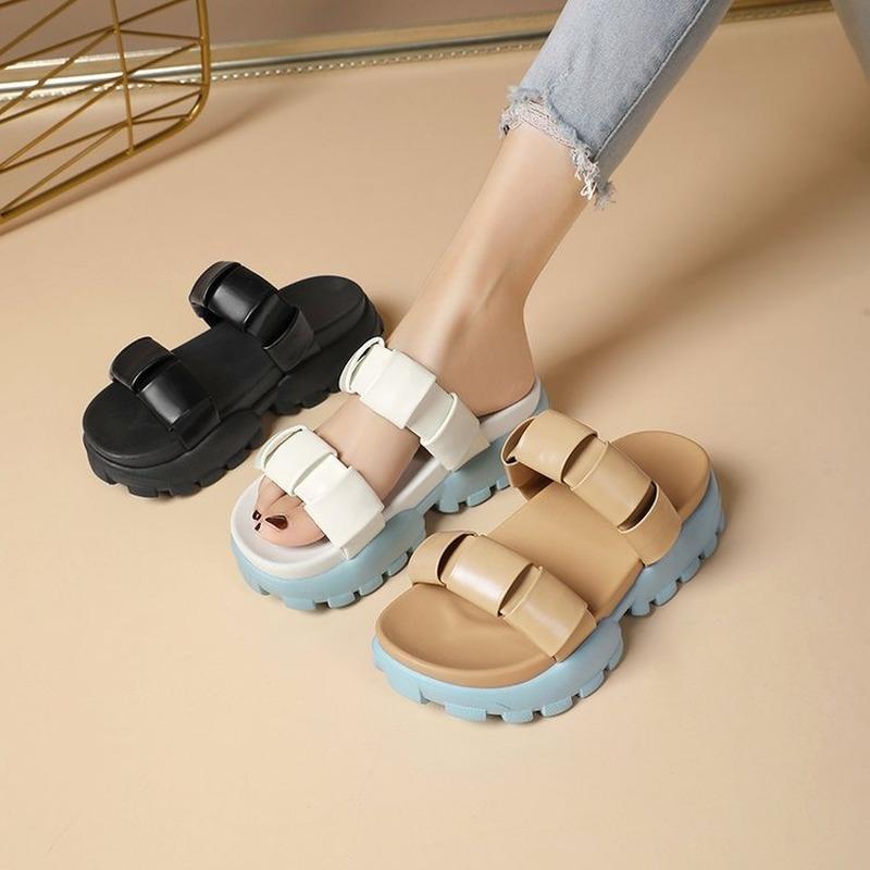 Ladies Fashion Colorblock Sandals Comfortable Newestexplosive Muffin Thick Sole Sandals Versatile One Word Strap Roman Sandals
Ladies Fashion Colorblock Sandals Comfortable Newestexplosive Muffin Thick Sole Sandals Versatile One Word Strap Roman Sandals