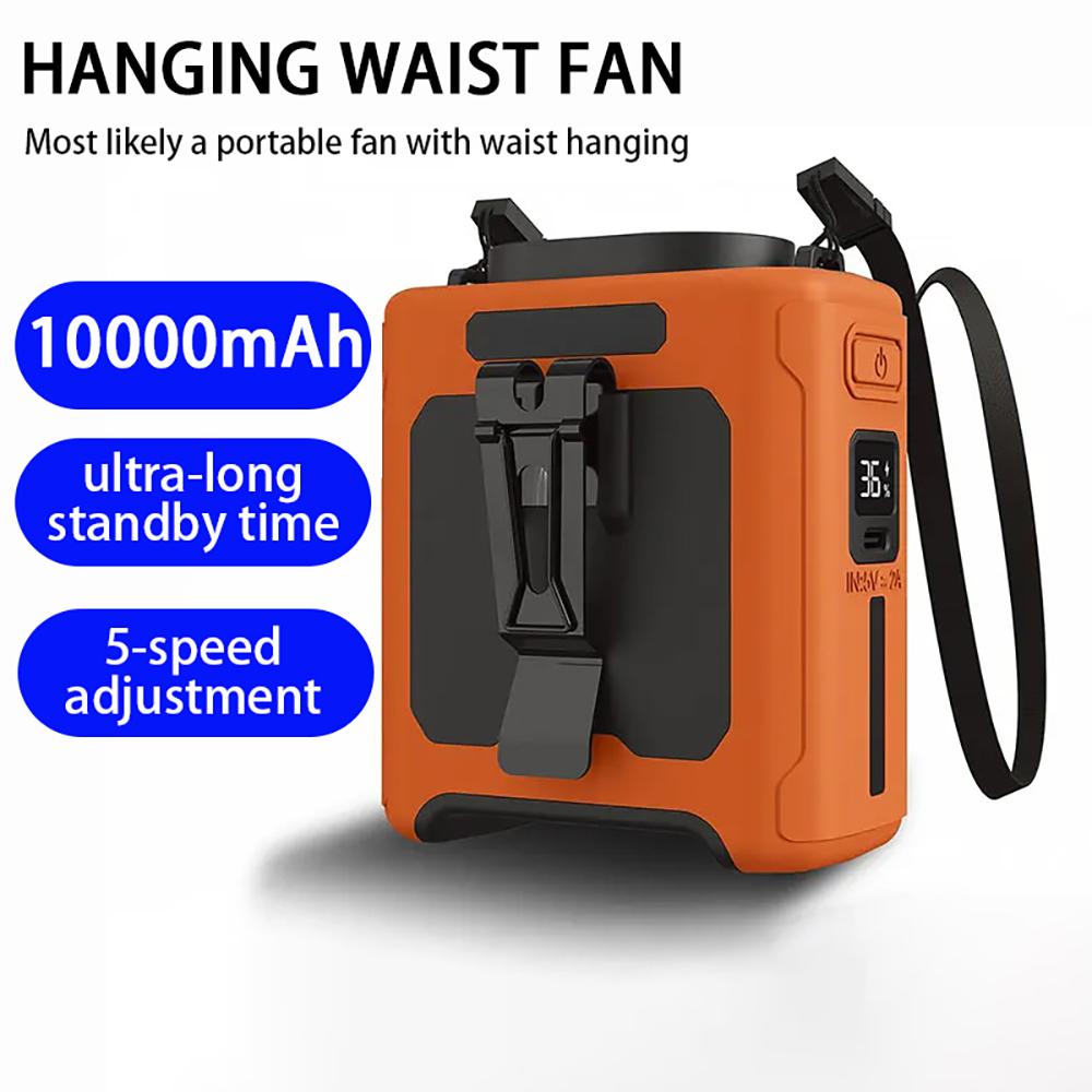 Portable Hanging Waist Fan 10000mAh 5 Speed Adjustable Cooling Fan With LED Lights For Outdoor Travel Camping Gifts серый
Portable Hanging Waist Fan 10000mAh 5 Speed Adjustable Cooling Fan With LED Lights For Outdoor Travel Camping Gifts серый