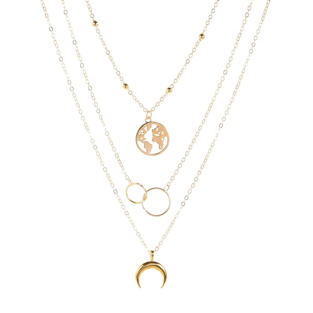 SUMENG New Fashion Retro Moon World Map Circle Pendant Multilayer Necklace Party Charm Jewelry Accessories For Women Gifts золотий
SUMENG New Fashion Retro Moon World Map Circle Pendant Multilayer Necklace Party Charm Jewelry Accessories For Women Gifts золотий