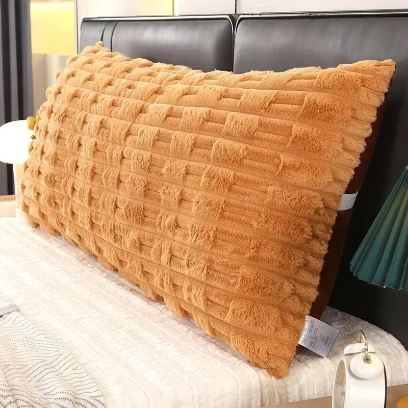 1 шт. мягкая подушка для изголовья кровати, съемная и моющаяся, плюшевая подушка для окна в спальне, треугольные подушки, подушка для спинки 60x55x20cm хаки