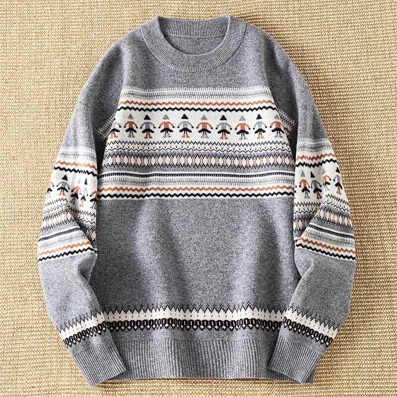 FAPAI Men s Cashmere Blend Thickened Printed Round Neck Sweater 2XL 54
FAPAI Men s Cashmere Blend Thickened Printed Round Neck Sweater 2XL 54
