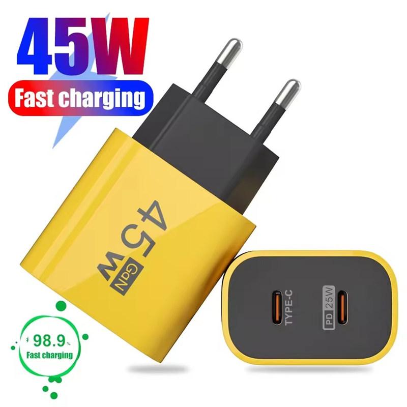 45 Вт GaN Dual PD зарядное устройство USB-адаптер быстрой зарядки для iPhone 15 iPad Samusng Huawei планшет ноутбук USB-C разъем быстрой зарядки US Plug
45 Вт GaN Dual PD зарядное устройство USB-адаптер быстрой зарядки для iPhone 15 iPad Samusng Huawei планшет ноутбук USB-C разъем быстрой зарядки US Plug