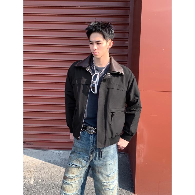 Spring Double-Layer Rivet Collar Leather Jacket for Men - Plus Size Available 2XL чорний
Spring Double-Layer Rivet Collar Leather Jacket for Men - Plus Size Available 2XL чорний