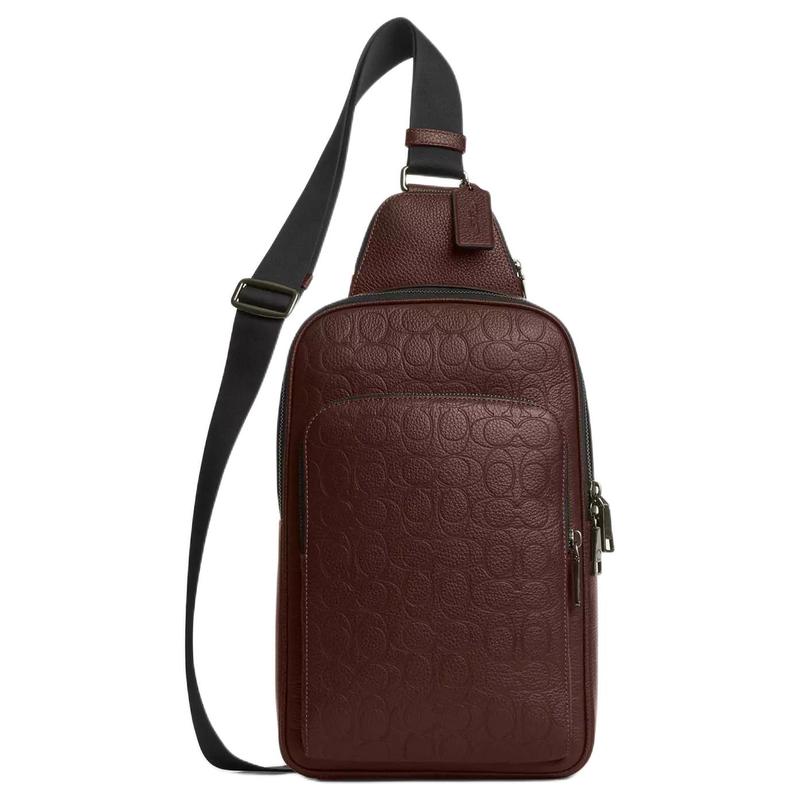 COACH ETHAN 21 zipper closure leather chest bag small size men s maple color коричневий
COACH ETHAN 21 zipper closure leather chest bag small size men s maple color коричневий