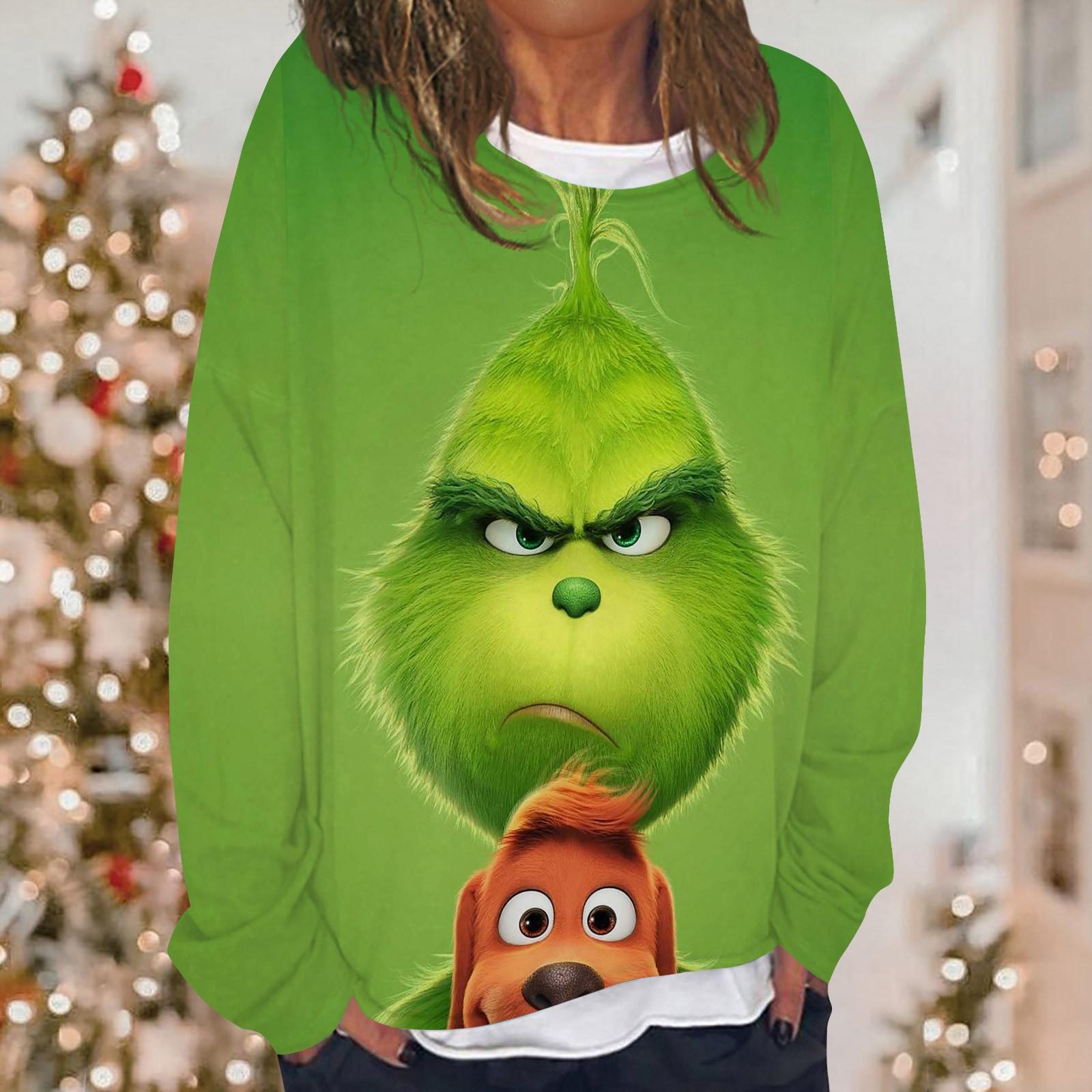 Женская повседневная модная толстовка с длинным рукавом и круглым вырезом с рождественским принтом, многослойный пуловер, топ XL зелёный
Женская повседневная модная толстовка с длинным рукавом и круглым вырезом с рождественским принтом, многослойный пуловер, топ XL зелёный