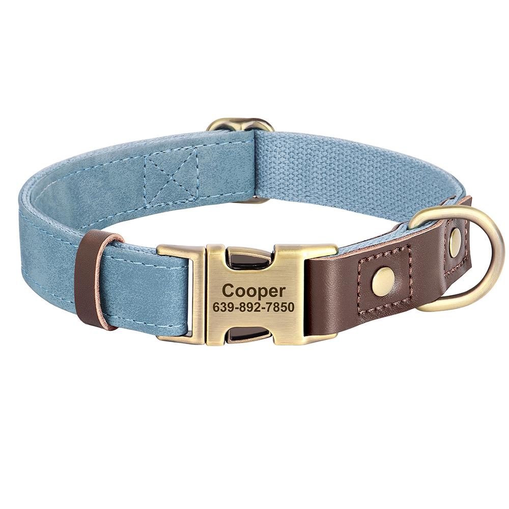 Customized Dog Collar Durable PU Leather Dog Collars Engraved Pet ID Necklace With Metal Buckle for Small Medium Large Dogs Pug S
Customized Dog Collar Durable PU Leather Dog Collars Engraved Pet ID Necklace With Metal Buckle for Small Medium Large Dogs Pug S