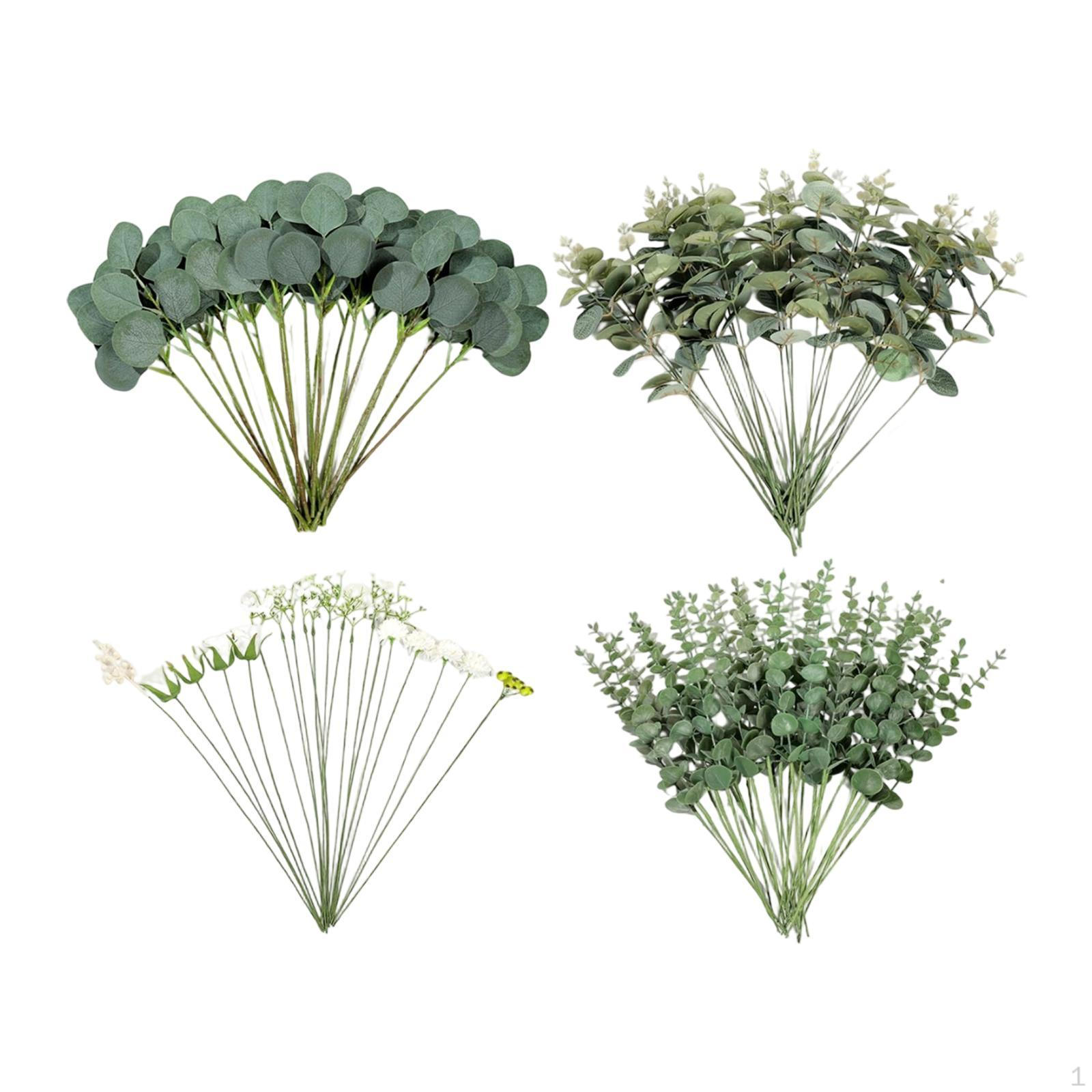 110 шт. искусственных листьев эвкалипта, стебель, искусственная зелень для Style B
110 шт. искусственных листьев эвкалипта, стебель, искусственная зелень для Style B