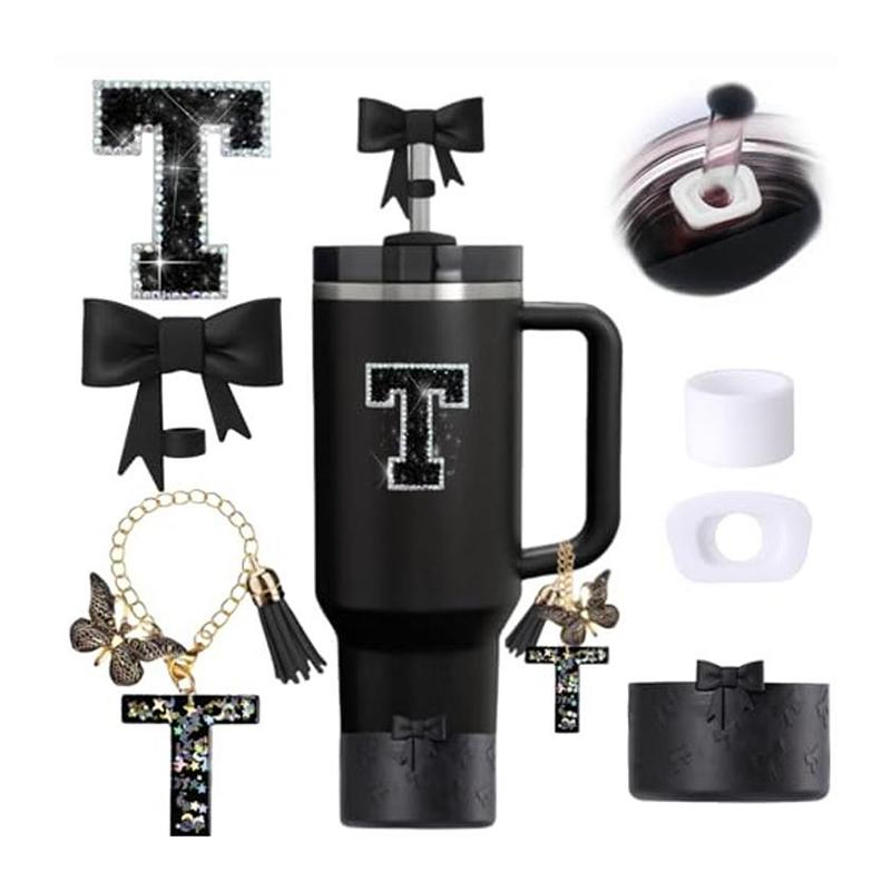 6PCS Black Cup Accessories Set For Stanley Cup 30oz 40oz Including Silicone Spill Proof Stopper Straw Topper Boot Letter Pendant
6PCS Black Cup Accessories Set For Stanley Cup 30oz 40oz Including Silicone Spill Proof Stopper Straw Topper Boot Letter Pendant